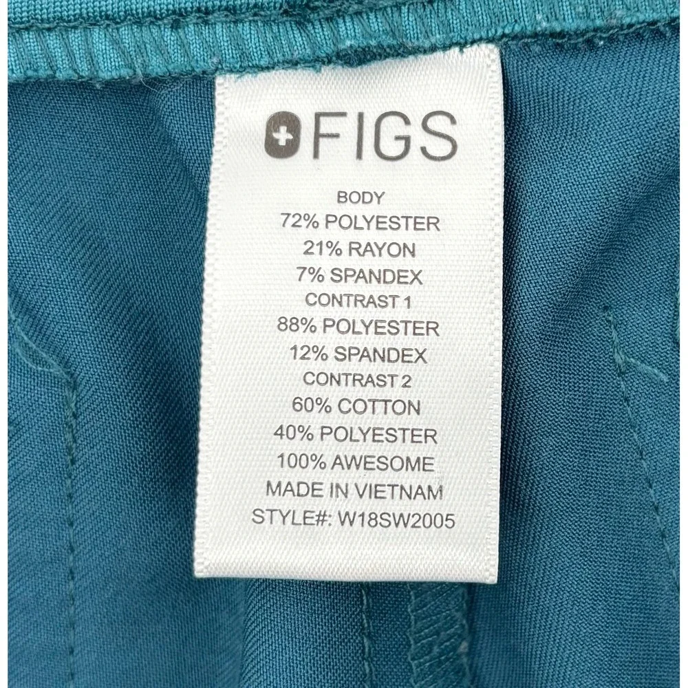 FIGS Technical Collection Zamora Jogger Scrub Pants Women's XS Teal